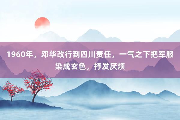 1960年，邓华改行到四川责任，一气之下把军服染成玄色，抒发厌烦