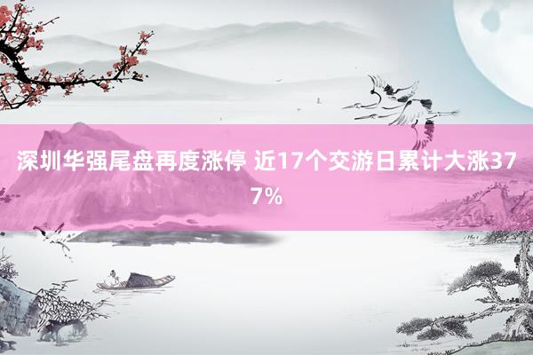 深圳华强尾盘再度涨停 近17个交游日累计大涨377%