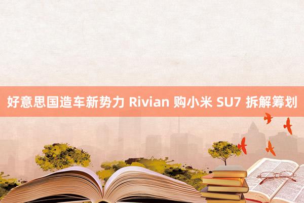 好意思国造车新势力 Rivian 购小米 SU7 拆解筹划