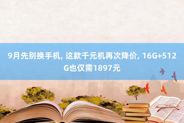 9月先别换手机, 这款千元机再次降价, 16G+512G也仅需1897元